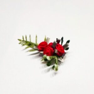 Classic Red Rose Floral Hair Clip