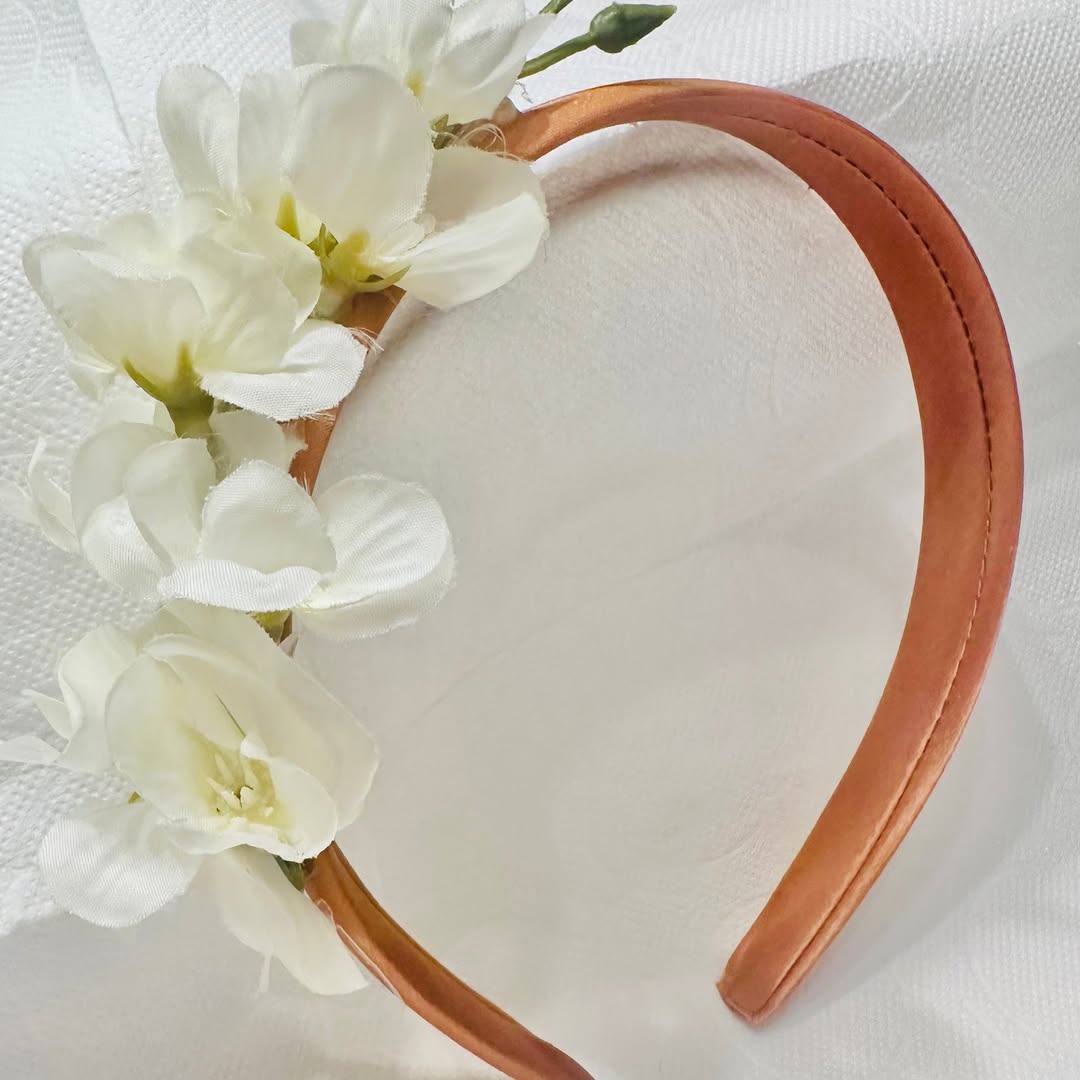 White Blossom Floral Hairband